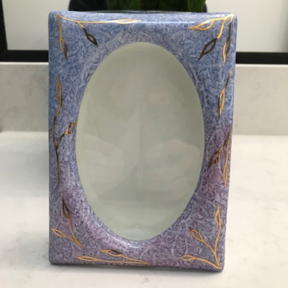 Vintage 1980s Tara Irish Signed Hand Painted Fine Bone China Photo Frame.